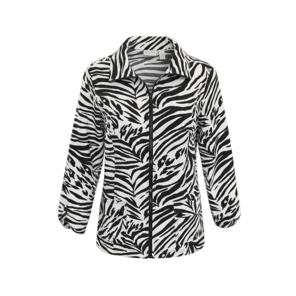 Zenergy by Chico's Neema Animal Print Jacket‎ 1